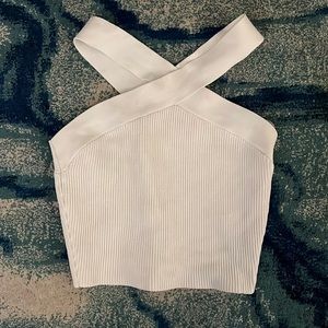 Babaton sculpt knit crop top